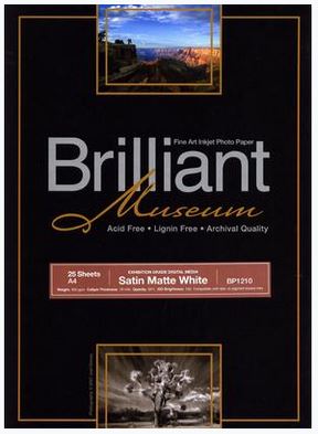 Brilliant Museum Satin Matte White A2 x 25 Blatt 300g/m²