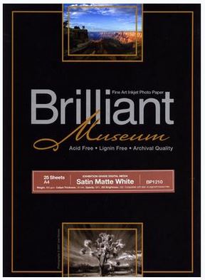 Brilliant Museum Satin Mat White A3 x 25 sheets 300g/m²