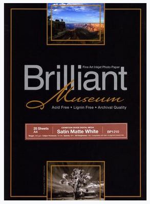 Brilliant Museum Satin Matte White A4 x 25 Blatt 300g/m²