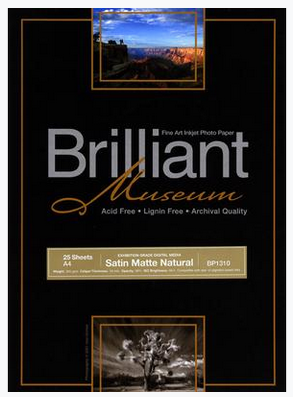 Brilliant Museum Satin Mat Natural A3 x 25 sheets 300g/m²