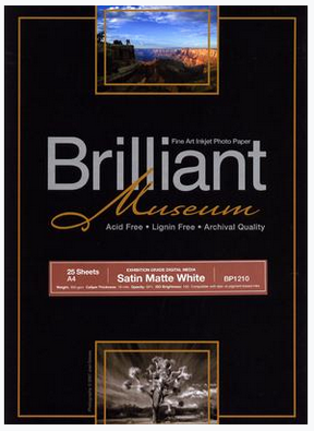 Brilliant Museum Satin Mat White A3+ x 25 sheets 300g/m²