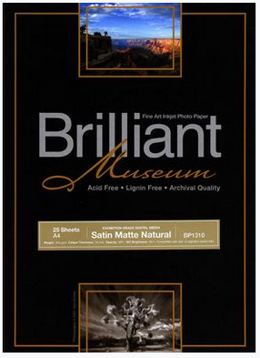 アート・デザイン・音楽 Brilliant Museum Inkjet Photo Paper x3 Museum_SatinMatte_Natural_A4_2