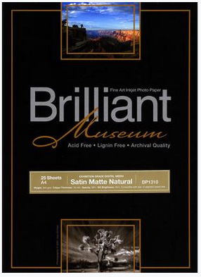 Brilliant Museum Satin Mat Natural A4 x 25 sheets 300g/m²