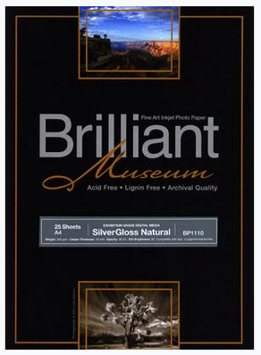 アート・デザイン・音楽 Brilliant Museum Inkjet Photo Paper x3 Museum_SilverGloss_Natural_A3p